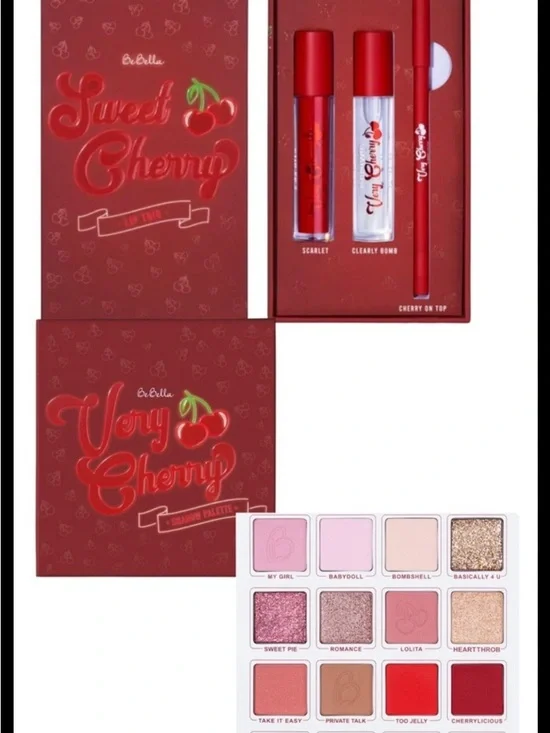 Very Cherry Eyeshadow Palette & Lip Set - Red - Picture 1 of 6
